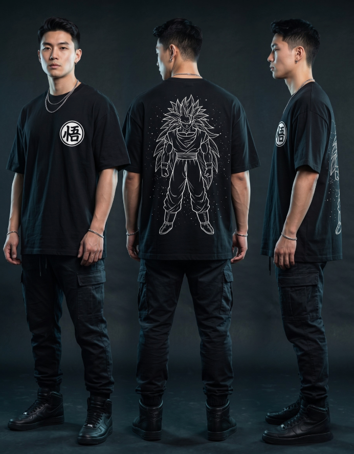 Unisex Terry Oversized Tee — Goku Premium